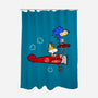 Blue Baron-none polyester shower curtain-mikebonales
