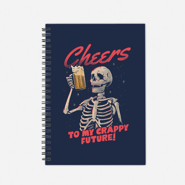 Cheers To My Crappy Future-none dot grid notebook-eduely