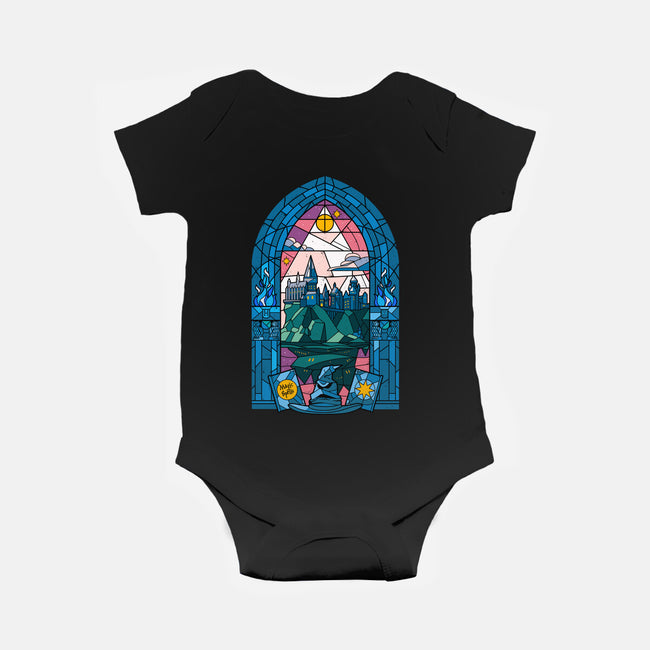 Stained Glass Castle-baby basic onesie-daobiwan