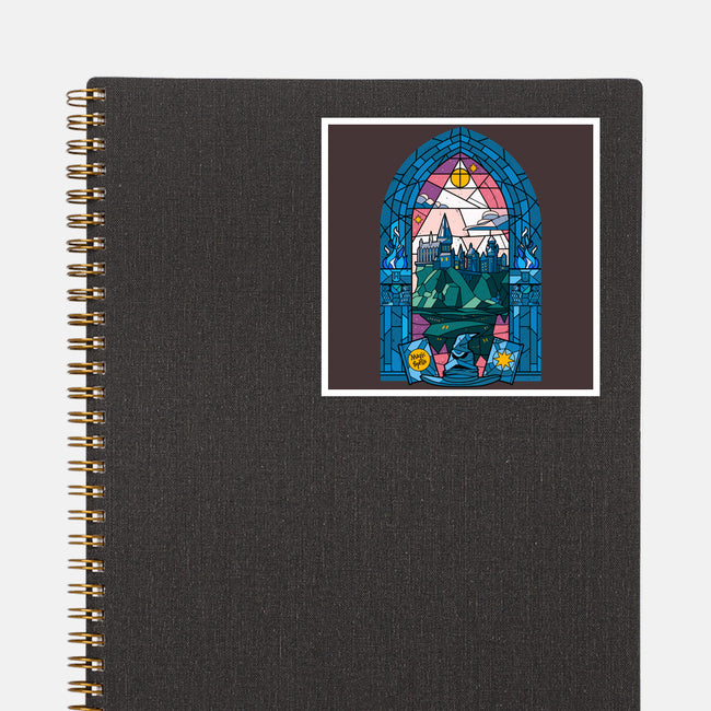 Stained Glass Castle-none glossy sticker-daobiwan