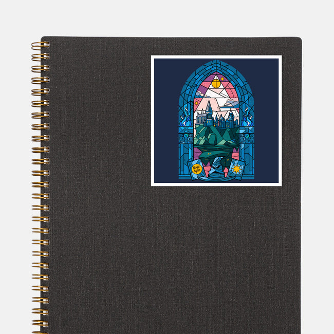 Stained Glass Castle-none glossy sticker-daobiwan