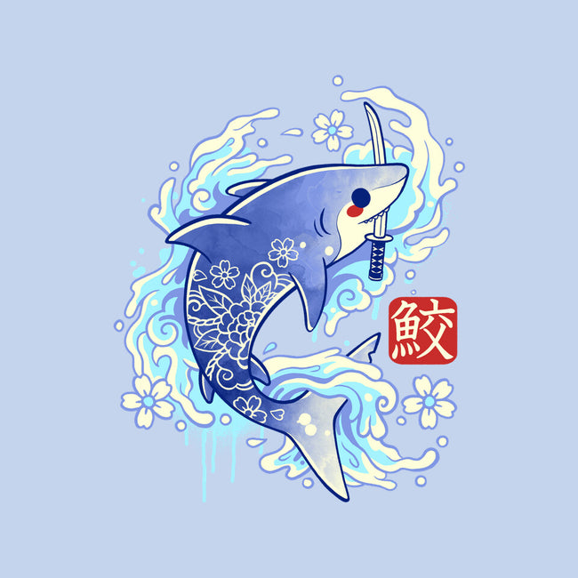 Japanese Shark Kawaii-none glossy sticker-NemiMakeit