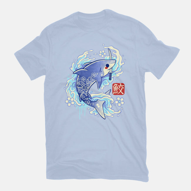 Japanese Shark Kawaii-mens basic tee-NemiMakeit