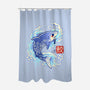 Japanese Shark Kawaii-none polyester shower curtain-NemiMakeit