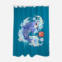 Japanese Shark Kawaii-none polyester shower curtain-NemiMakeit