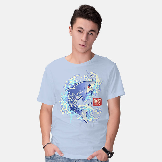 Japanese Shark Kawaii-mens basic tee-NemiMakeit