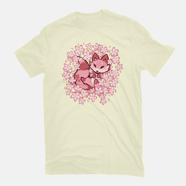 Cherry Blossom Fox-mens basic tee-TechraNova
