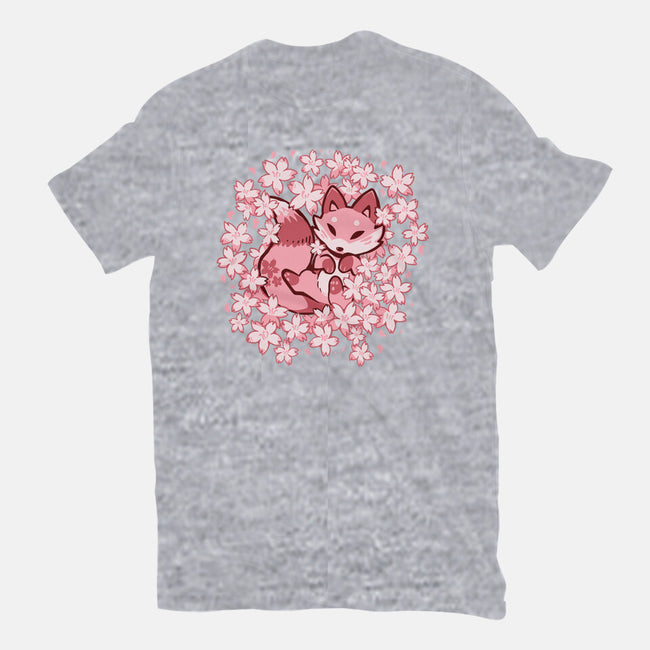 Cherry Blossom Fox-mens premium tee-TechraNova
