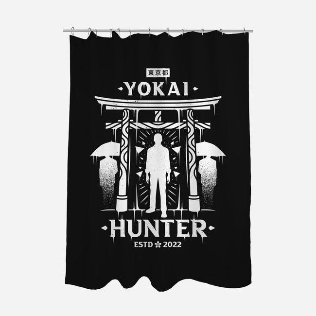 Fighting Yokai In Tokyo-none polyester shower curtain-Alundrart
