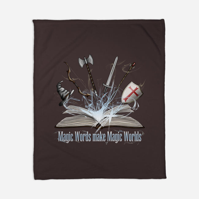 Magic Words-none fleece blanket-NMdesign