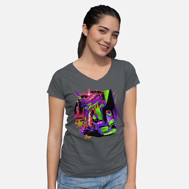 Evangelion Soul-womens v-neck tee-heydale