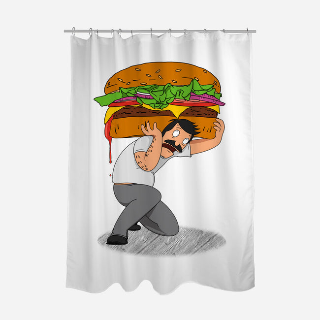 Bob Atlas-none polyester shower curtain-SeamusAran