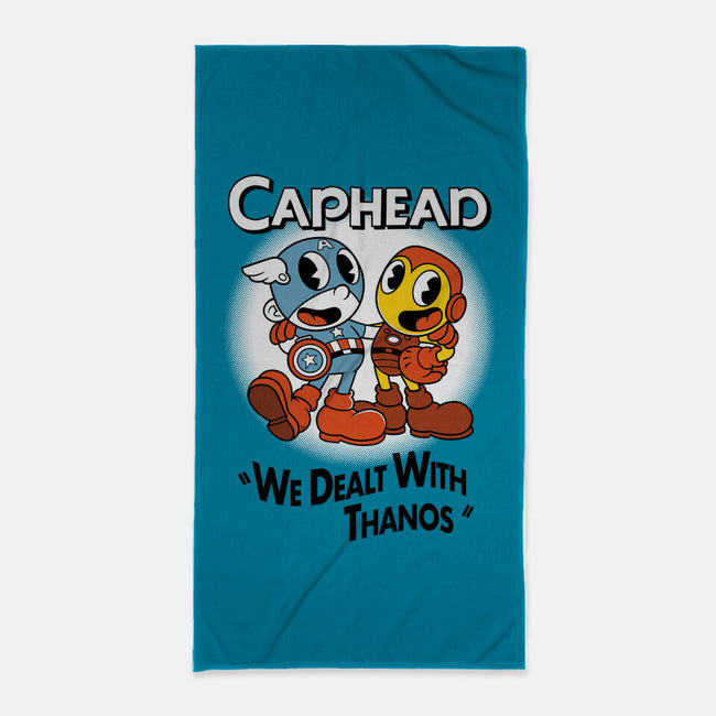 Caphead-none beach towel-Nemons