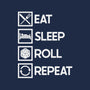 Eat Sleep Roll-none removable cover w insert throw pillow-Nickbeta Designs