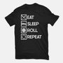 Eat Sleep Roll-youth basic tee-Nickbeta Designs