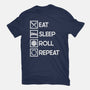 Eat Sleep Roll-youth basic tee-Nickbeta Designs
