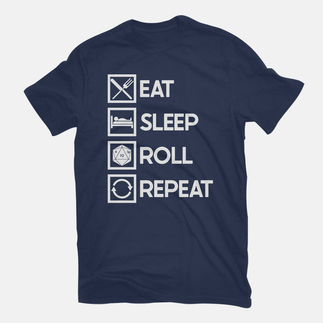 Eat Sleep Roll-womens fitted tee-Nickbeta Designs