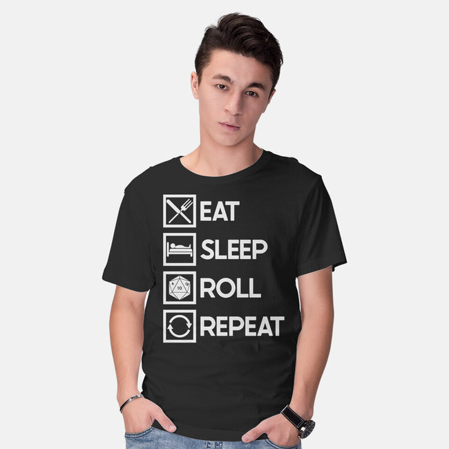 Eat Sleep Roll-mens basic tee-Nickbeta Designs
