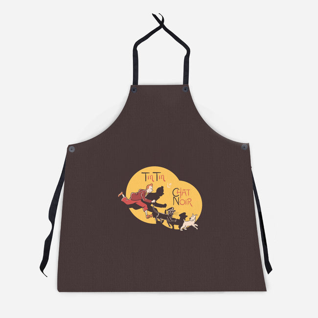 TinTin Le Chat Noir-unisex kitchen apron-tobefonseca