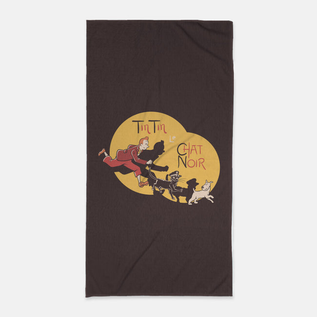 TinTin Le Chat Noir-none beach towel-tobefonseca