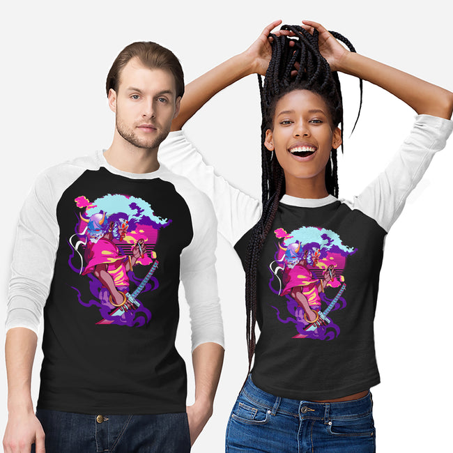 Afro Neon-unisex baseball tee-heydale