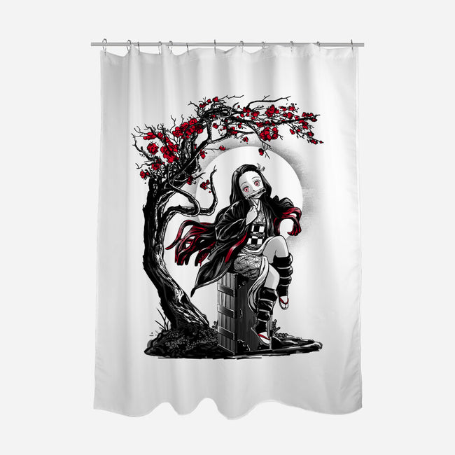 Human Turned Demon-none polyester shower curtain-ddjvigo