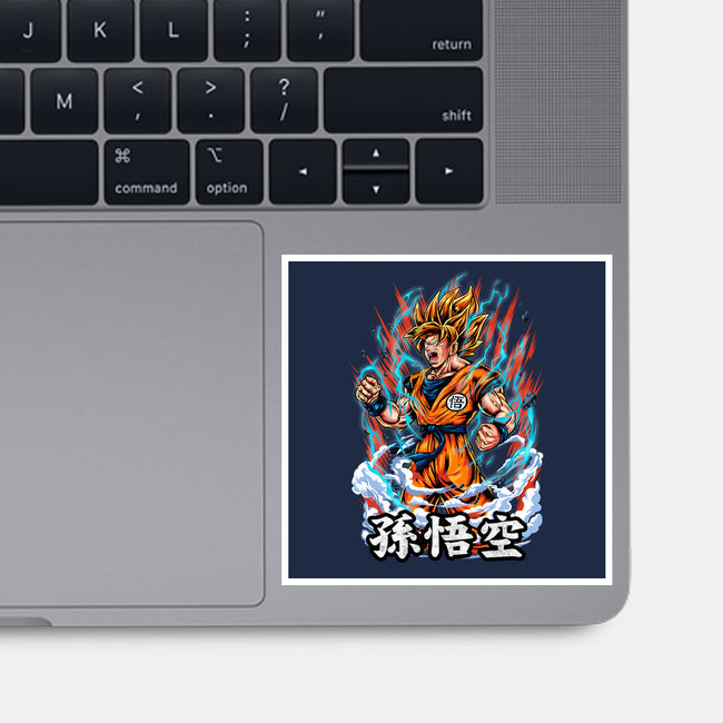 The Rage Of The Super Saiyan-none glossy sticker-Knegosfield