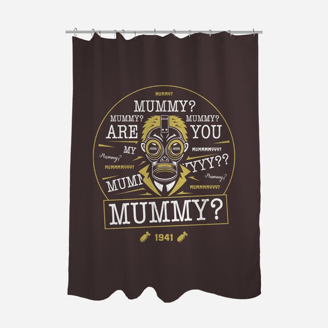 Mummy-none polyester shower curtain-Logozaste