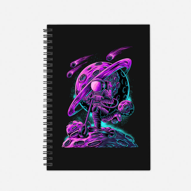 Scooter Space-none dot grid notebook-alanside