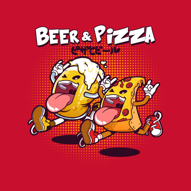 Beer And Pizza Buds-none stretched canvas-mankeeboi