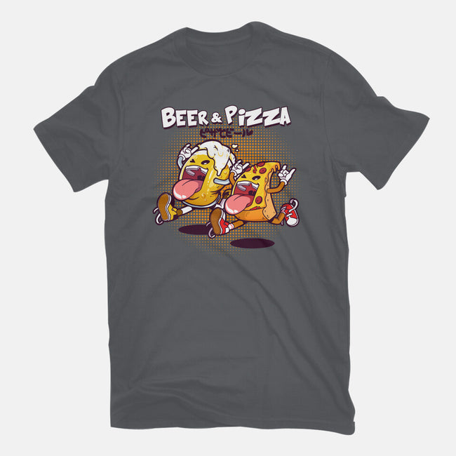 Beer And Pizza Buds-mens basic tee-mankeeboi