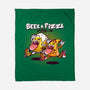 Beer And Pizza Buds-none fleece blanket-mankeeboi