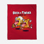 Beer And Pizza Buds-none fleece blanket-mankeeboi