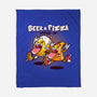Beer And Pizza Buds-none fleece blanket-mankeeboi
