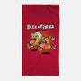 Beer And Pizza Buds-none beach towel-mankeeboi