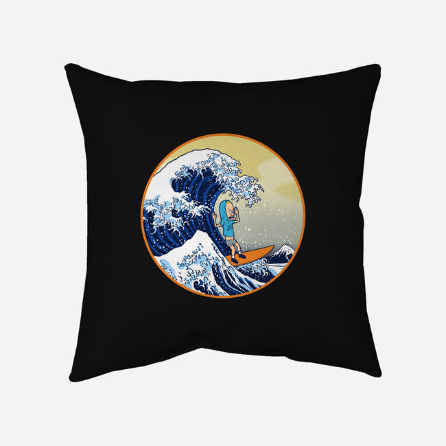 The Great Cornholio Off Kanagawa-none removable cover w insert throw pillow-Boggs Nicolas