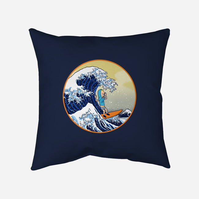 The Great Cornholio Off Kanagawa-none removable cover w insert throw pillow-Boggs Nicolas