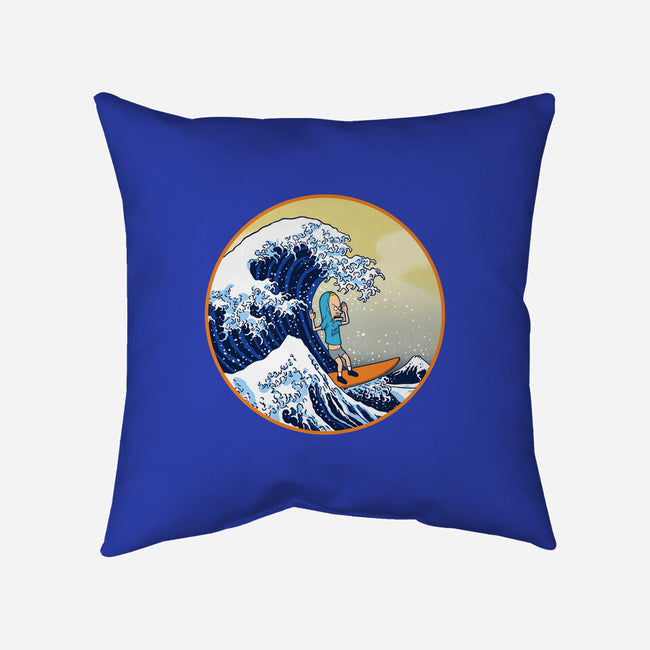 The Great Cornholio Off Kanagawa-none removable cover w insert throw pillow-Boggs Nicolas