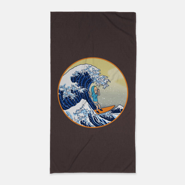 The Great Cornholio Off Kanagawa-none beach towel-Boggs Nicolas