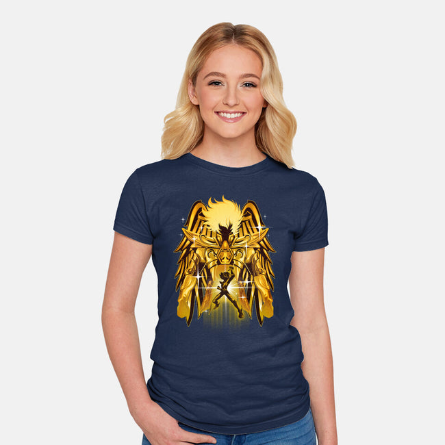 Pegasus Gold-womens fitted tee-hypertwenty