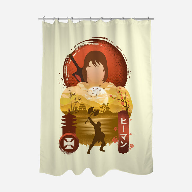 He-Man Ukiyo-none polyester shower curtain-hirolabs