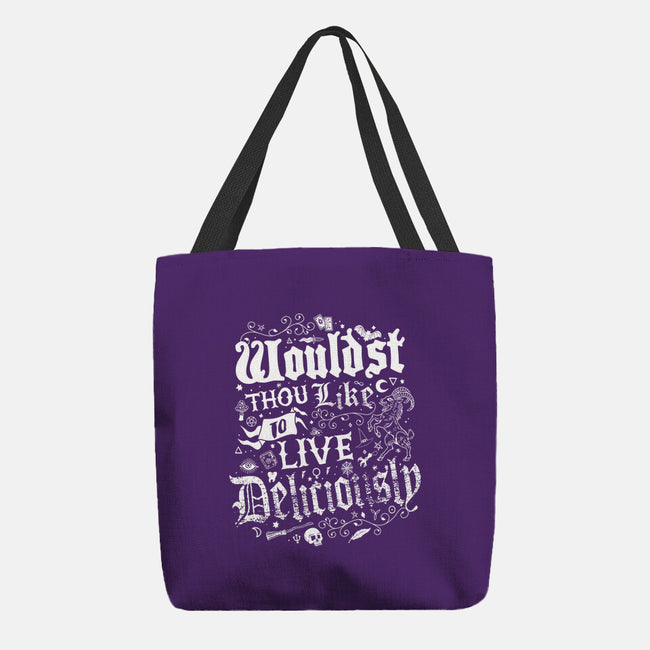To Live Deliciously-none basic tote bag-Nemons