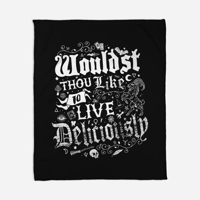 To Live Deliciously-none fleece blanket-Nemons