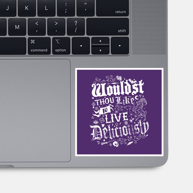 To Live Deliciously-none glossy sticker-Nemons