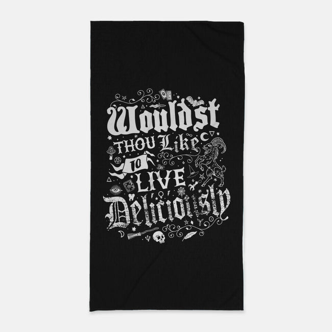 To Live Deliciously-none beach towel-Nemons