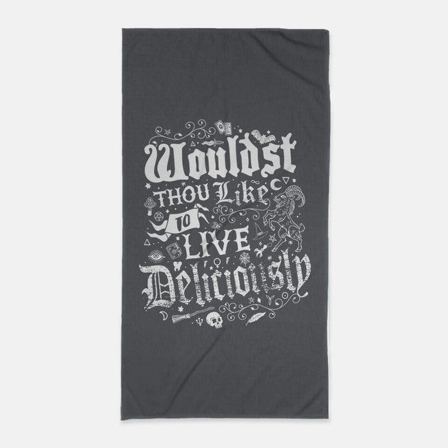 To Live Deliciously-none beach towel-Nemons