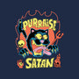 Black Cat Purraise Satan-none removable cover throw pillow-tobefonseca