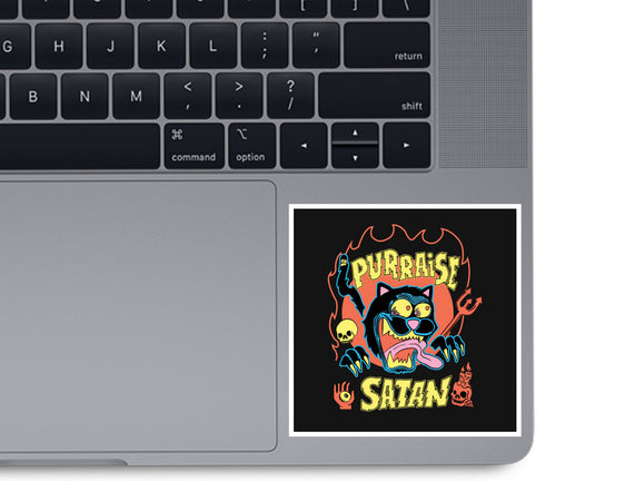 Black Cat Purraise Satan