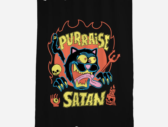 Black Cat Purraise Satan
