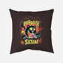 Black Cat Purraise Satan-none removable cover throw pillow-tobefonseca